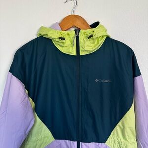 Columbia Birchleaf Hill Fleece Lined Windbreaker Womens Size Medium